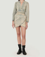 JUVARNA STONE WASH DENIM MINI DRESS  image number null